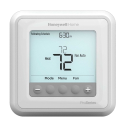 HONEYWELL Th6220U2000/u T6 Pro Programmable Thermostat, 2 Heat / 1 Cool Heat Pump Or 2 Heat / 2 Cool Conventional, 2.27" X 6" X 5", White