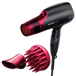 PANASONIC Eh-Na65-K Nanoe Hair Dryer, 1875 Watt Professional Blow Dryer (Black/pink)