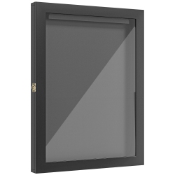 HOMCOM Jersey Display Frame Case, Acrylic Sports Shirt Shadow Box for Basketball Football Baseball (Black, 24" W X 32" H)