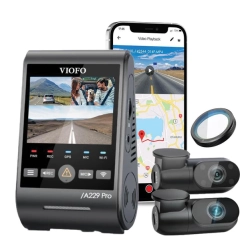 VIOFO A229 Pro 3Ch 4K, 2K, 1080P Dash Camera With Sony Starvis 2 for Rideshare Drivers