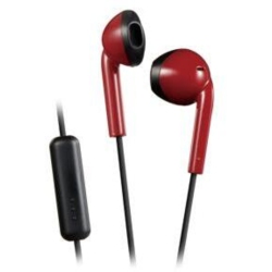 JVC AMERICA Jvc Haf19Mrb Vintage Earbuds Ipx2 Sweat Proof Includes Mic & Remote (Red/black) [Headphones]