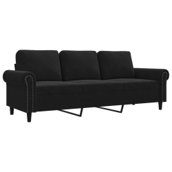 VIDAXL 3-Seater Sofa 180 Cm Velvet In Black