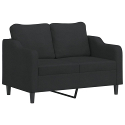 VIDAXL 2-Seater Sofa 120 Cm Fabric In Black