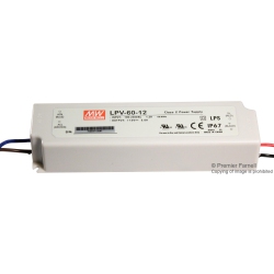 MEANWELL Driver Lpv-60-12, 12Vdc, 60W Single Output Power Adapter