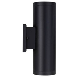 STRAK Up & Down Led Wall Sconce Outdoor Light Fixture 2X9W 2200 Lm, Natural 4000K, Waterproof, Black-Cetl In White