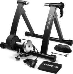 ALPCOUR Indoor Magnetic Bike Trainer - Stainless Steel, 6 Resistance Levels