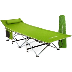 ALPCOUR Compact Folding Camping Cot - Army In Green
