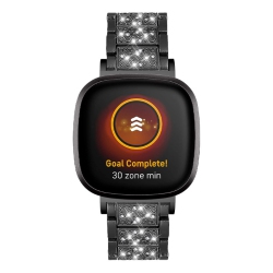 STRAPSCO Evening Bracelet for Fitbit Sense 2 In Black