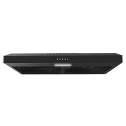 STREAMLINE 30 In. Domenico Ducted Undermount 80 Cfm Range Hood In Grit With Mesh Filters, Push Button Control, Led Light In Black
