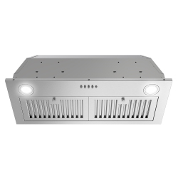 STREAMLINE 28 In. Petroni Ducted Insert 350 Cfm Range Hood In Brushed Stainless Steel With Baffle Filters, Push Button Control, Led Lights