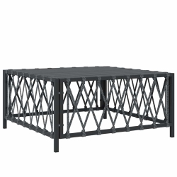 VIDAXL Garden Table Anthracite 70X70X34 Cm Woven Fabric