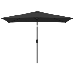VIDAXL Garden Parasol With Metal Pole 300X200 Cm In Black