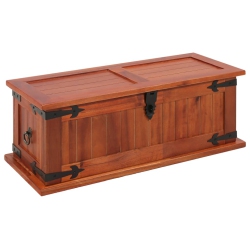 VIDAXL Storage Chest 23.6"x9.8"x8.7" Solid Acacia Wood