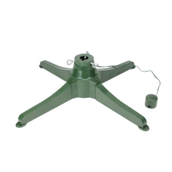 NORTHLIGHT 25" Musical Rotating Christmas Tree Stand for Artificial Trees Up to 7.5' In Green