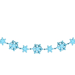 NORTHLIGHT Shiny Snowflakes Christmas Garland - 8' X 1" - - Unlit In Blue