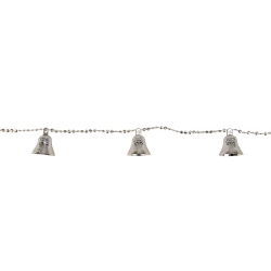 NORTHLIGHT Shiny Bell Beaded Artificial Christmas Garland - 9' X 1.5" - - Unlit In Silver