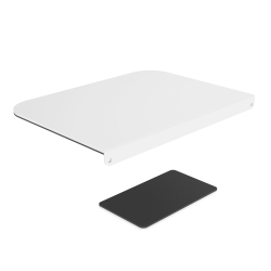 SHOPPINGALL Pack Of 2 Steel Desk Reinforcement Plate for Fragile Tabletop, Compatible With Most Monitor Mounts - Sa-A83-White