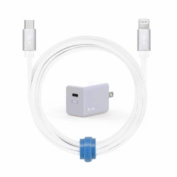 BLU ELEMENT Wall Charger USB-C 20W Pd USB-C to Lightning Cable 4Ft | In White