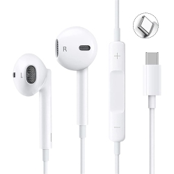 CSMART USB-C Headphones Earphones Earbuds With Mic Volume Control Compatible for Iphone 15 Series Samsung Google Motorola