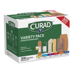CURAD Assorted Bandages Variety Pack 300 Pieces