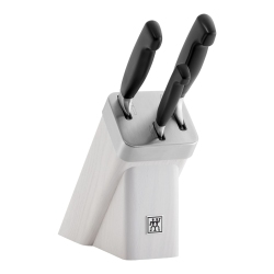 ZWILLING Four Star 4 Piece Self Sharpening Block Set In White