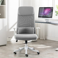MOUSTACHE Ergonomic Office Chair With Adjustable Headrest And Movable Waist Cushion, 360-Degree Swivel Height Adjustable Task Chair Computer Desk Chair