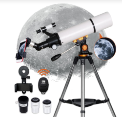 LUXUN Telescope for Adults Kids, 80MM Aperture 500MM Refracting Telescope for Astronomical Beginners - Travel Portable Telescope