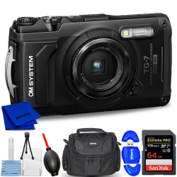 OLYMPUS Om System Tough Tg-7 Digital Camera (Black) V110030Bu000 - 7PC Accessory Bundle