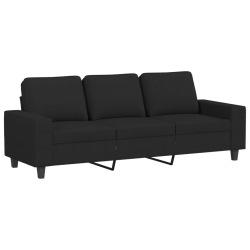 VIDAXL 3-Seater Sofa 180 Cm Fabric In Black