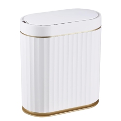ELPHECO USA Modern Trash Can With Lid Automatic Garbage Can, 2 Gallon Slim Small Plastic Smart Trash Bin, 8 L