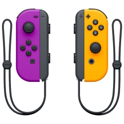 NINTENDO Refurbished (Good) Switch Original Left And Right Joy-Con Controllers - Neon Purple/neon In Orange
