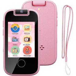 ULTREND Kids Smart Phone Toy – 2.8" Touchscreen, Dual Cameras, Mp3, 13 Puzzle Games, Habit Tracker – Educational Gift for Girls & Boys Ages