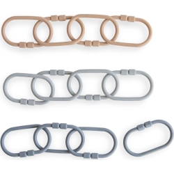 MUSHIE Chain Link Rings - Natural/stone/tradewinds In Multicolor