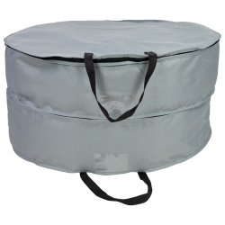 NORTHLIGHT 30" Multi-Seasonal Double Wreath Storage Bag In Gray