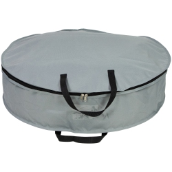 NORTHLIGHT 36" Gray And Multi-Seasonal Wreath Storage Bag In Black