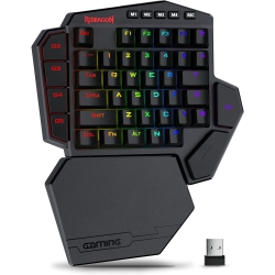 REDRAGON K585 Diti Wireless One-Handed Mechanical Keyboard, 42 Keys 2.4Ghz RGB 40% Gaming Keypad \w 7 Onboard Macro Keys, Detachable Wrist Support