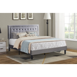 INFINITE IMPORTS - Megan Queen Platform Bed (Grey)