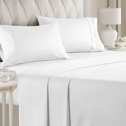 GENER Hotel Luxury Queen Size 4 Piece Sheet Set | Comfy, Breathable, Cooling Sheets