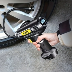 GENER Portable Wireless Air Compressor: 150Psi Cordless Tire Inflator Pump With Pressure Gauge & Light - Ideal for Cars, Motorcycles, Bicycles
