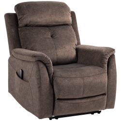 HOMCOM Massage Recliner Chair \w 8-Point Vibration, Manual Fabric Reclining Sofa Chair for Living Room \w Side Pockets, Remote Control, Retractable