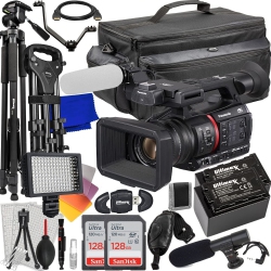 PANASONIC Ag-Cx350 4K Camcorder + 256GB + Tripod + Microphone Bundle