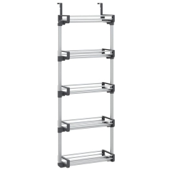 VIDAXL Door Organiser With 5 Shelves 52X20X135 Cm Aluminium