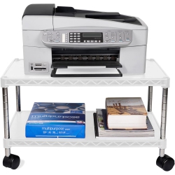 ZBRANDS Printer Stand, Printer Cart, Under Desk Printer Stand, Printer Table for Small Spaces, Rolling Cart \w Table Top, Home Printer Stand 24" X
