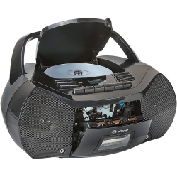 BORNE Cassette & CD Player Portable Am/fm Boombox - In Black