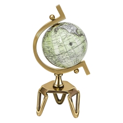 GYMAX 5/8/10" Geographic Rotating World Globe W/ Triangle Metal Stand Meridian Educational