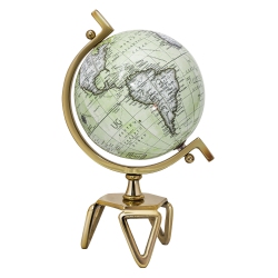 GYMAX 5/8/10" Geographic Rotating World Globe W/ Triangle Metal Stand Meridian Educational
