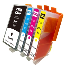 MAX SAVING for 1 Set (Bk/c/m/y ) Compatible for HP 910Xl Ink Cartridge Combo