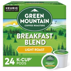 GREEN MOUNTAIN Mountain Coffee Roasters Breakfast Blend, Single-Serve Keurig K-Cup Pods, Light Roast Coffee, 24 Count