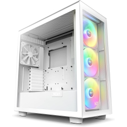 NZXT H7 Elite - Cm-H71Ew-02 - Atx Mid Tower PC Gaming Case - Front I/o USB Type-C Port - Quick-Release Tempered Glass Side Panel, RGB Fan - (2023)