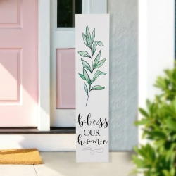 NORTHLIGHT 36" Bless Our Home Wooden Porch Board Sign Decoration